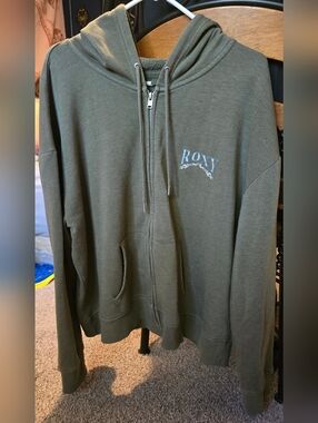 Roxy Women's Olive Green Full-Zip Hoodie
